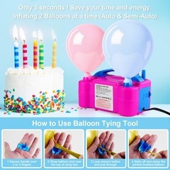 Balloon Pump Dual Nozzle 110V 600W for Party