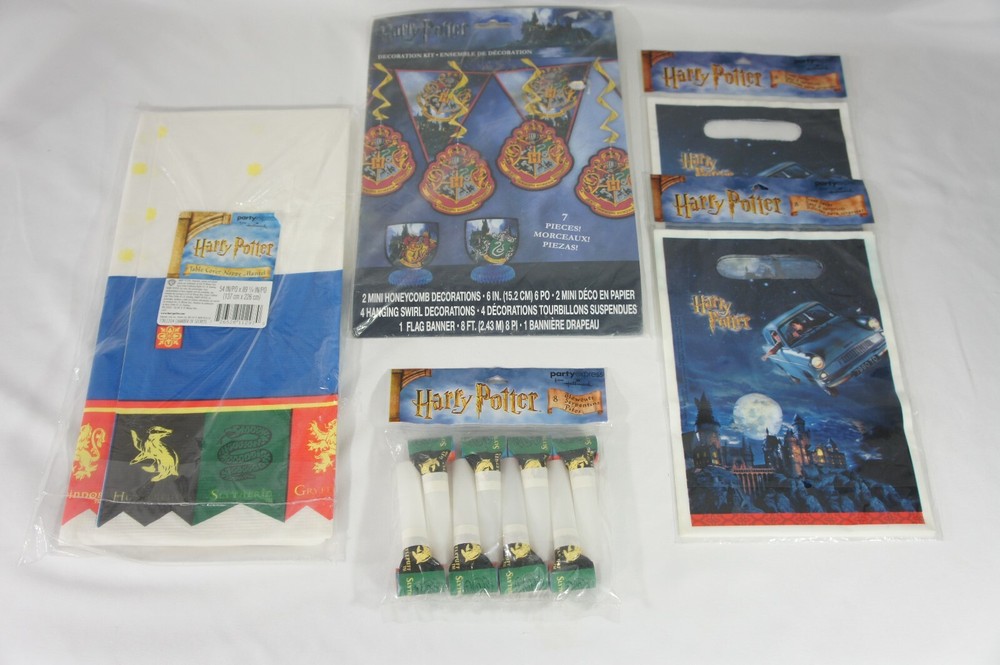 Harry Potter Birthday Party Decoration Lot Table Cover Loot Bags Blowouts Banner