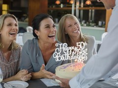 Silver Glitter 50th Birthday Cake Topper Cheers to 50 Years Party Decor