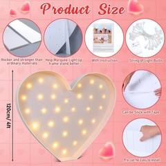 4FT Marquee Large Light up Decoration, Balloon Frame with Bulb Light String Foam