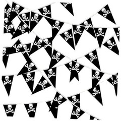 52.5 Ft Pirate Banner, Pirate Party Decorations Birthday Halloween Black