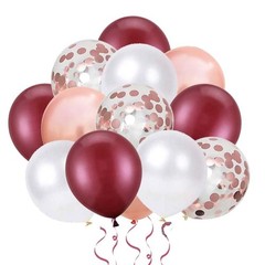 24th Birthday Party Decorations Rose Gold for Women, Birthday Banner Rose Red…