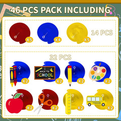 46 PCS Back to School Decorations Hanging Swirls – First Day of School Hanging D