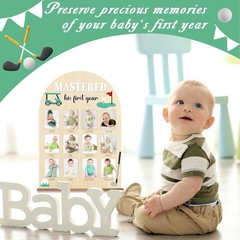 First Year Milestone Photo Board for 1st Birthday Celebration and Keepsake