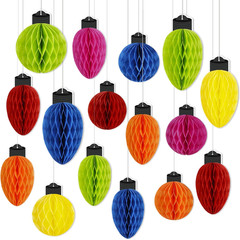 16Pcs Christmas Party Decorations Honeycomb Hanging – Paper Ball Light Decor