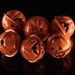 20Pcs 4cm 1.6″ DIY Halloween Pumpkin Head Bells Tree Decorations Hanging Decor