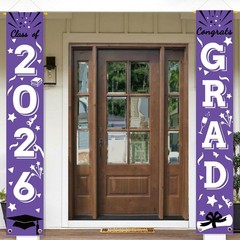 Graduation Porch Banner Class Sign Congrats Grad Hanging Flags High School Co…