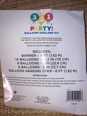 321 Party! Foil Gold Birthday Banner And Balloon Garland Kit , 6ft