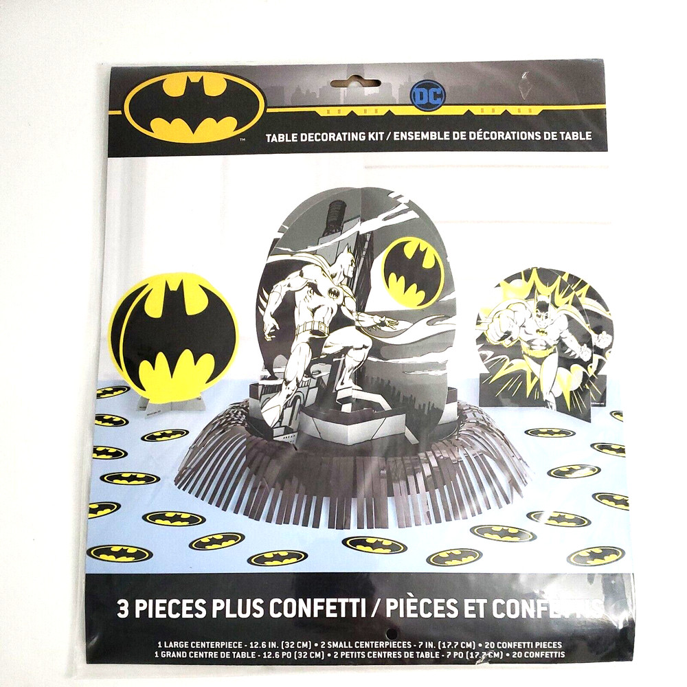 DC BATMAN TABLE DECORATING KIT 23-Piece Centerpiece Birthday Party FAST SHIPPING