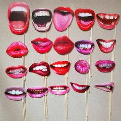Funny Mouth Photo Booth Prop Birthday Hen Party Fancy Dress Mask Cosplay 20pcs