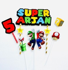 Personalized Super Mario Cake Topper