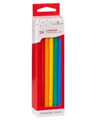 American Greetings Birthday Candles, Long 24 count, Thin Multicolored
