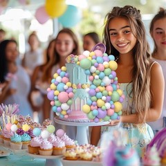 240 PCS Mini Balloons Cake Toppers – Foam Ball Decorations for Birthday & Weddin