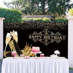 Theme Birthday Party Background Shiny8x6ft Happy Birthday Backdrop Lady Queen..