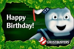 3×6 Ghostbusters vinyl Birthday Banner