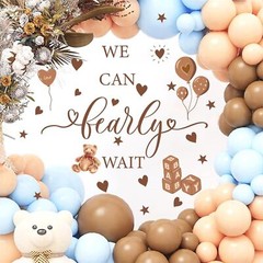 We Can Bearly Wait Party Decal Sign Baby Shower Backdrop Decoration Neutral G…