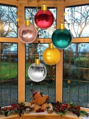 XXL 30in Christmas Ornaments 6 Count 76cm x 50cm Foil Balloon Christmas Baubl…