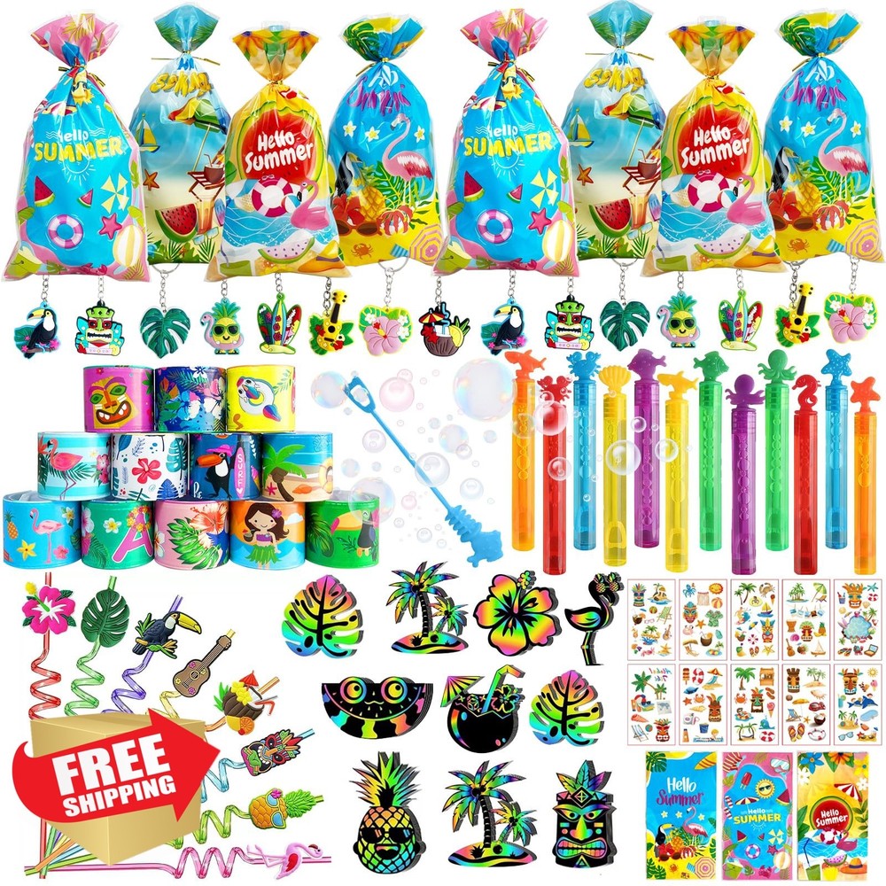 ANPHILE Hawaiian Party Favors 12 Pack Luau Tropical Straws