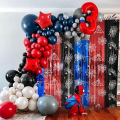 Spider Web Birthday Decorations, 2 Pack Spider Party Supplies 3.3×6.6ft Tinse…