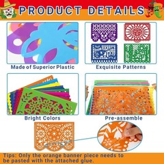 Durable 180 FT Fiesta Banners in 10 Pack – Easy Hang Décor for Party Fun