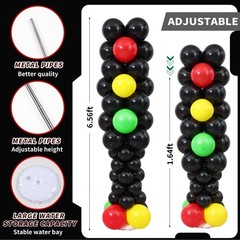 Traffic Light Balloon Column Stand Kit 2 Sets,Adjustable Metal Tubes with 148…