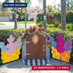 Preboun 2 Pcs Wonderland Party Props Wonderland Tea Vintage Party Decorations fo