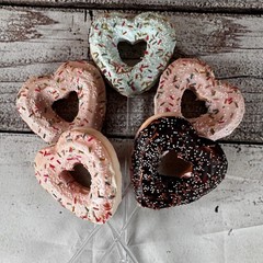 Donut on Stick Party Decoration – Soft Foam – 10” – Set of 5 – Assorted Colors