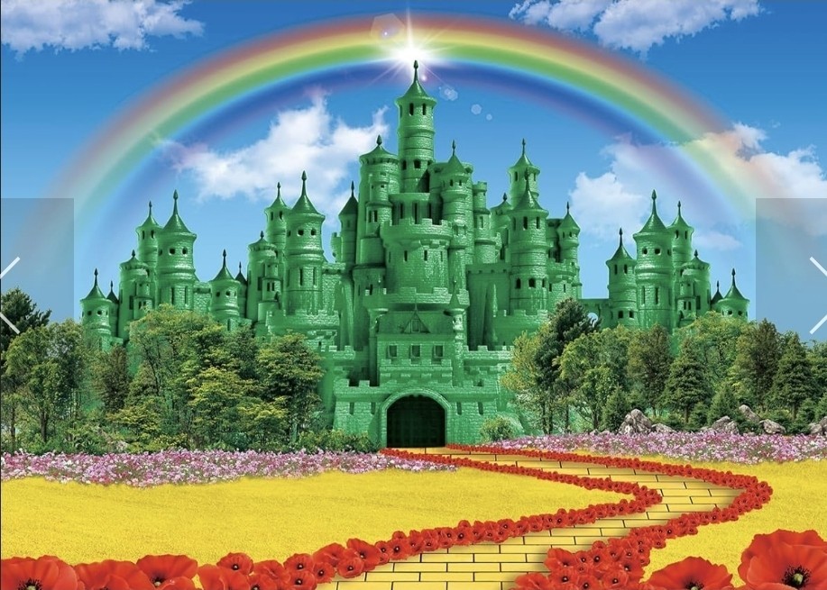 Wizard of Oz EMERALD CITY Decorative Banner BACKDROP 8.5’X6.5′ WICKED Glinda