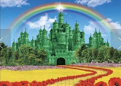 Wizard of Oz EMERALD CITY Decorative Banner BACKDROP 8.5’X6.5′ WICKED Glinda