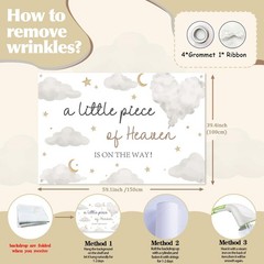 Cloud Theme Baby Shower Backdrop – A Little Piece of Heaven Decorations 5x3ft