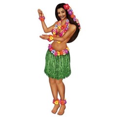Jointed Hula Luau Party Girl Paper Cutout 38 Inches Hawaii Decoration
