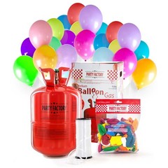 Helium tank for 50 balloons incl 50 latex balloons