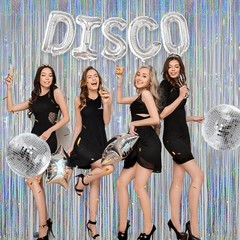 2 Packs Foil Fringe Curtain Backdrop | Party Decoration | Birthday Photo Booth