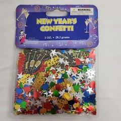 New Year’s Eve Confetti One Ounce Colorful Stars Wine Glass Cheers