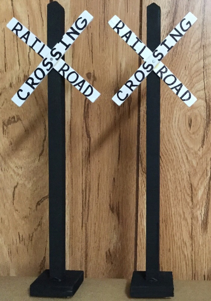 G Scale, G Gauge, CROSS BUCK SIGNS – Set of 2