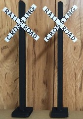 G Scale, G Gauge, CROSS BUCK SIGNS – Set of 2