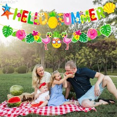 , Hello Summer Banner – 10 Feet, Pack of 2 | Luau Party Decorations | Hello S…