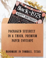 51st Birthday Decorations Back in 1975 Party Supplies 11×14 Unframed Print