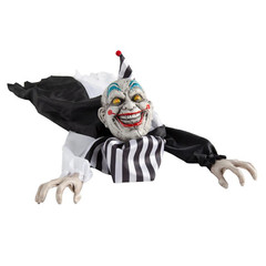 39″ Animated Light-Up Crawling Clown with Sound Halloween Decoration