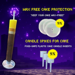 Gamer Birthday Cake Torch Candles | Video Game Happy Birthday Party Decorations