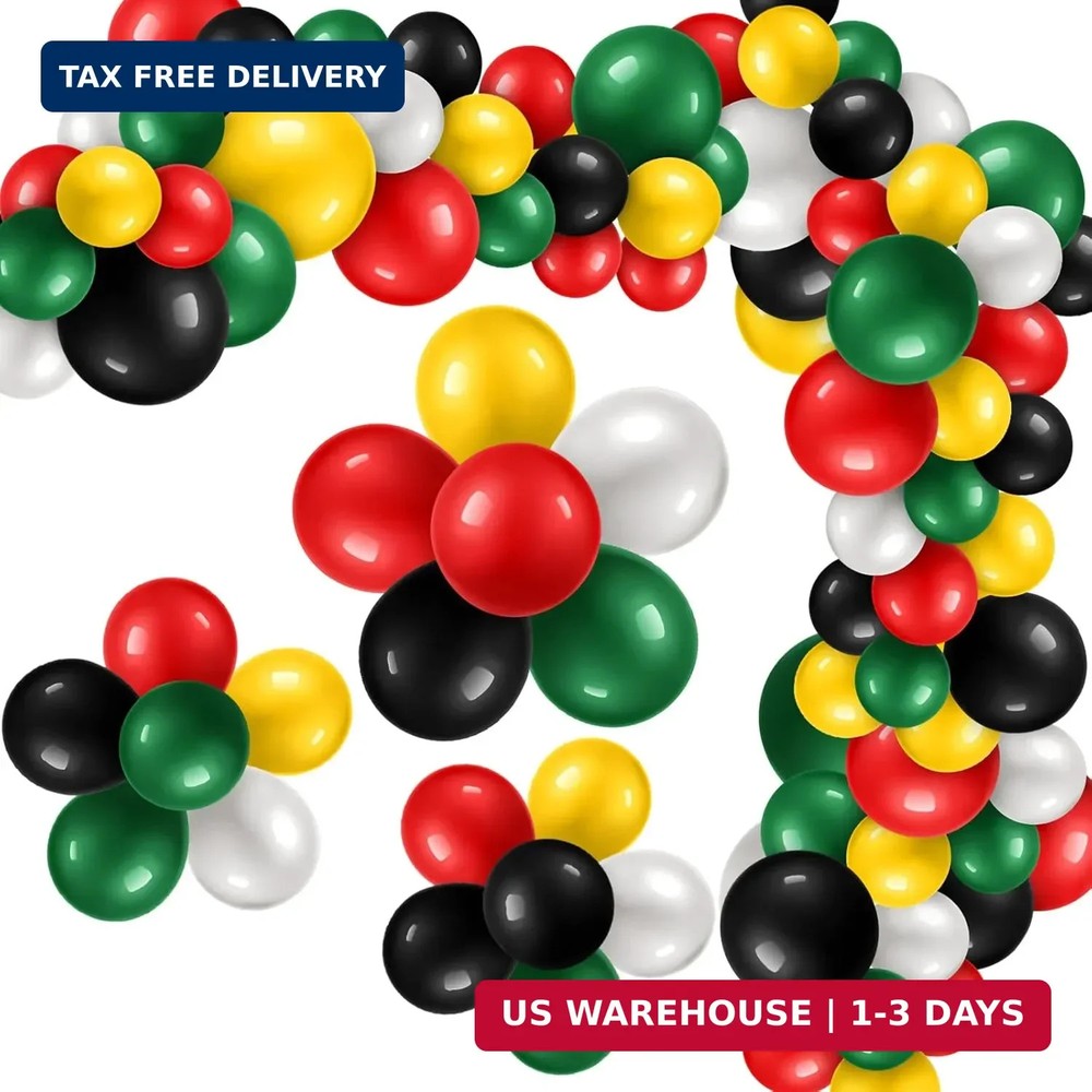 Deekin 130 Pcs Black History Month Balloons Party Decoration Juneteenth Day Garl