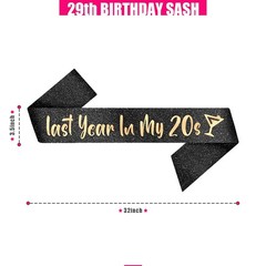29th Birthday Party Decorations for Women Rose Gold Supplies Set with Last Ye…