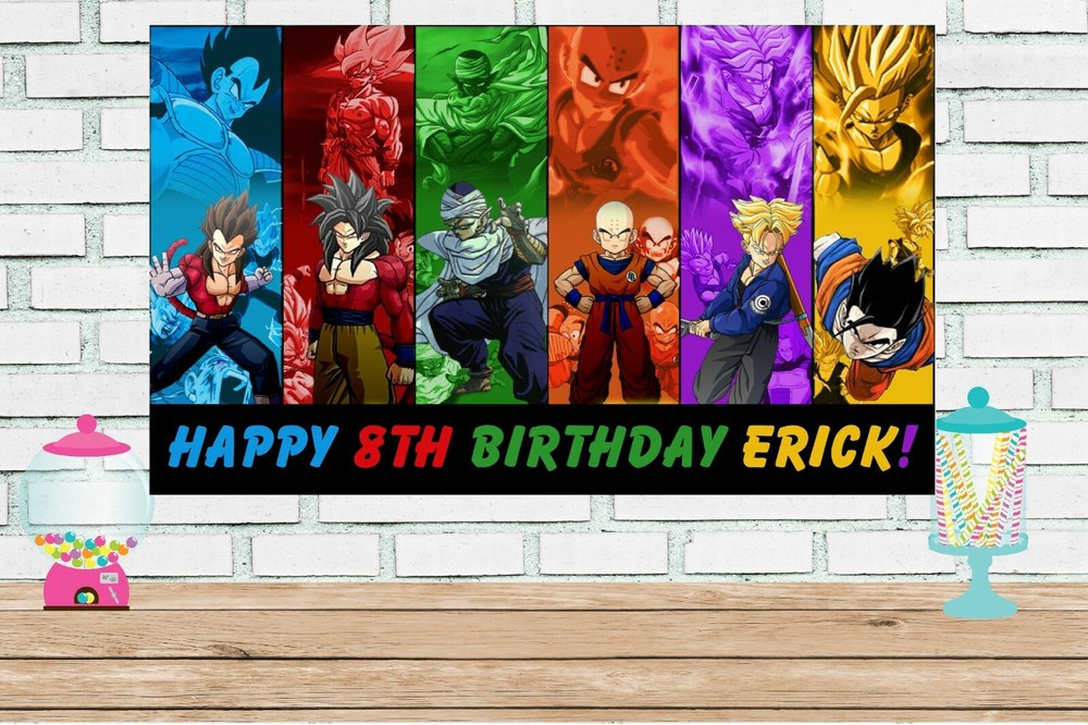 3×6 Dragon Ball Z vinyl Birthday Banner