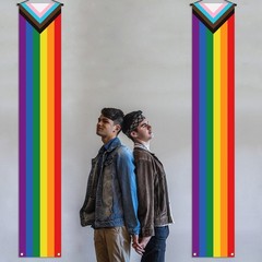 Nepnuser Progress Pride Porch Banner 12*71 inches (30*180 cm),