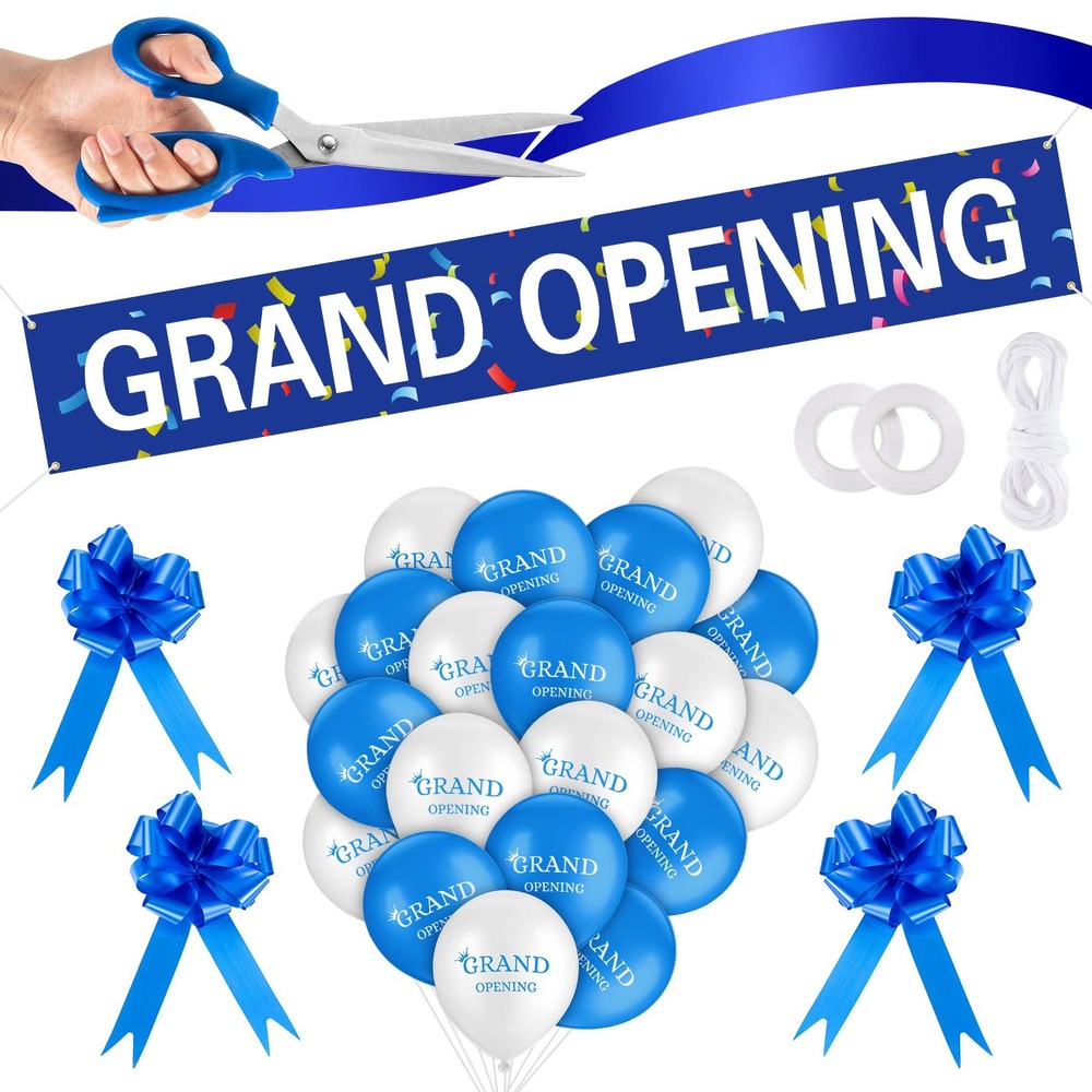 Grand Opening Ribbon Cutting Ceremony Kit Grand Opening Banner Decorations wi…
