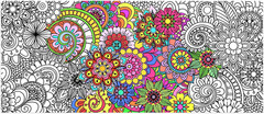 Giant Coloring Poster, Large Wall Coloring Tablecloth for Kids, Drawing Flower P