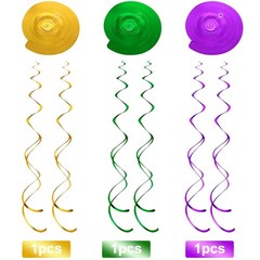 30 Pieces Mardi Gras Decorations Party Supplies Mardi Gras Tinsel Garland Hangin
