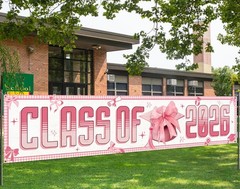 Graduation Decorations Class of 2026 Pink Bow Graduation Yard Signs Large Grad..