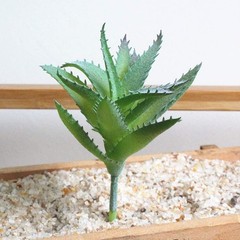 YSSZAM Green Artificial Succulents Aloe, Fake Aloe Realistic One size,