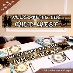 Welcome to the Wild West Banner: 5.1ft Colorful Backdrop for Western Parties